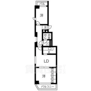レインボー千代田橋【8階】の間取り