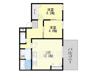 ドミール南栄町【403号室】の間取り