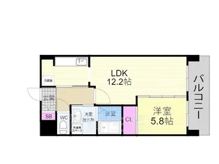 サンモール西京極【4階】の間取り