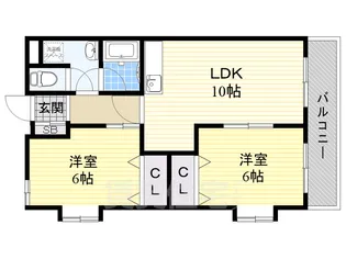 ラ・フォーレ清水【2階】の間取り