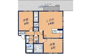 リッツハウス【1階】の間取り