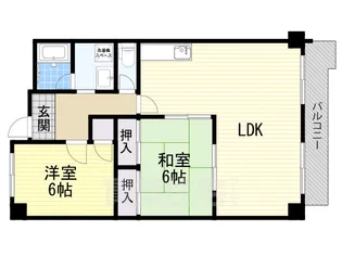 大阪府吹田市五月が丘南【マンション】の間取り