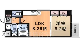 プラネシア星の子四条西洞院【7階】の間取り