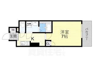 グランカーサ天王寺EAST【9階】の間取り