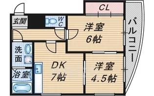メゾンドフルール【3階】の間取り