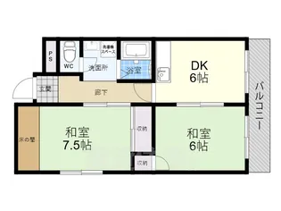 長吉コーポ第2【205号室】の間取り