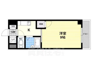 ラフィーネ四条堀川【3階】の間取り