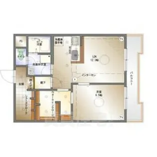 アルル覚王山【1階】の間取り