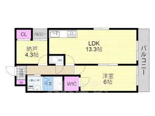 サクシード伏見車町2nd【1階】の間取り