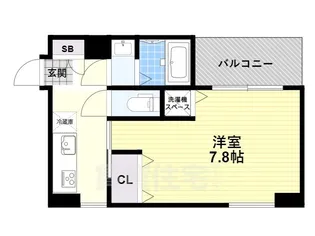 シャトレナカイ三条【3階】の間取り