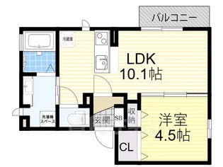大阪府豊中市柴原町4丁目【アパート】の間取り