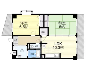 カンファ高木西【3階】の間取り