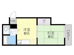 ハイム中島【4階】の間取り