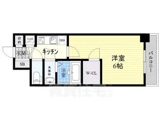 大阪府大阪市都島区東野田町1丁目【マンション】の間取り