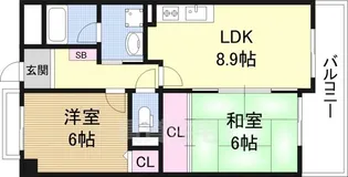 エスパシオ上新庄【2階】の間取り