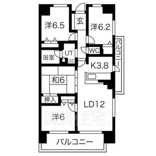 ネオスタイル栄生【5階】の間取り