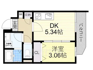 GRAND STEADY 天王寺町【3階】の間取り