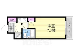 ジョイテル西院【11階】の間取り