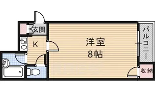 クレセント塚本【3階】の間取り