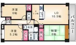 エスポワール園田【5階】の間取り