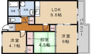 GROOVE箕面【4階】の間取り