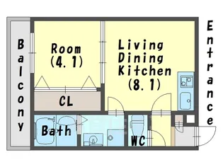 大阪府堺市堺区石津町2丁【アパート】の間取り