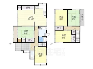滋賀県大津市南郷4丁目【一戸建】の間取り
