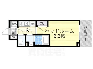 エスリードレジデンス大阪グランノース1【4階】の間取り