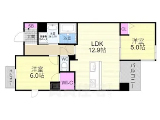 グランレブリー押小路高倉【4階】の間取り