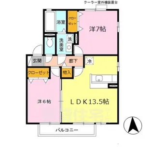 ヴェルドミールB【2階】の間取り