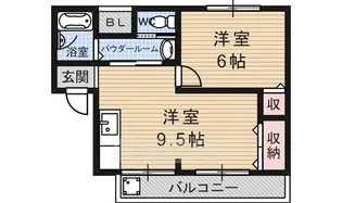 グランコートビワコ【1階】の間取り