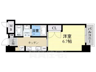 エスライズ都島【3階】の間取り