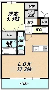 アンベリール【2階】の間取り