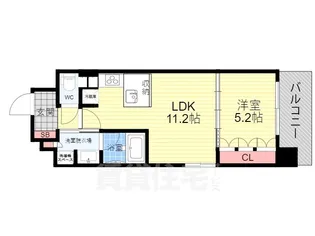 リーガル京都西陣2【6階】の間取り