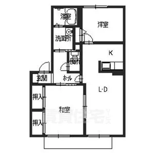 グランブルーD【1階】の間取り