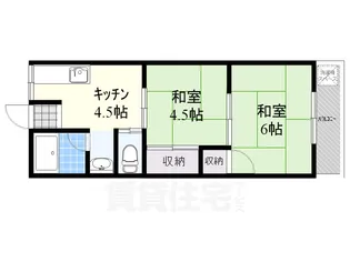 第二 三吉荘【2階】の間取り