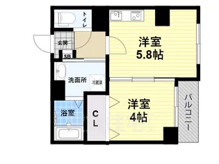 プリエール阪神尼崎【10階】の間取り