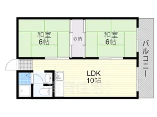 赤川ハイツ【2階】の間取り