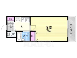 ピラーズ御所西【4階】の間取り