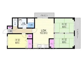 リバーサイド橋忠【5階】の間取り