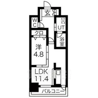 GK fan レジデンス【8階】の間取り