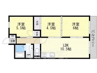 ハイツ三ツ池台【2階】の間取り