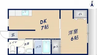 明石マンション【101号室】の間取り