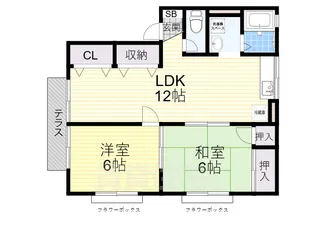 グリーンセゾン【1階】の間取り