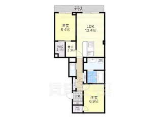 シャーメゾン ユーウェル【1階】の間取り