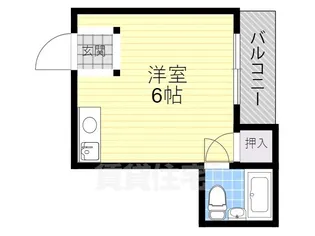 住地八坂マンション【4階】の間取り