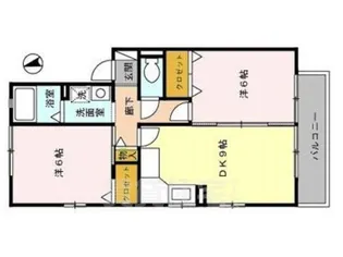 ウィルモア星宮 B棟【2階】の間取り