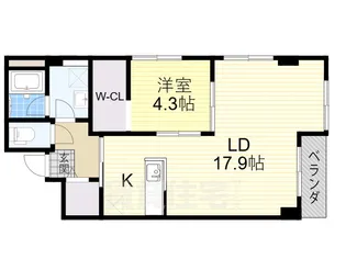 プール・トゥジュールブラン【2階】の間取り