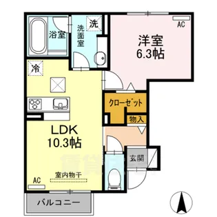 ポート魁【1階】の間取り
