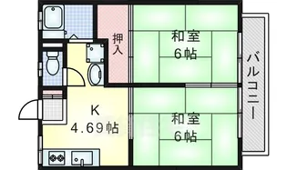 スカイハイツ【1階】の間取り